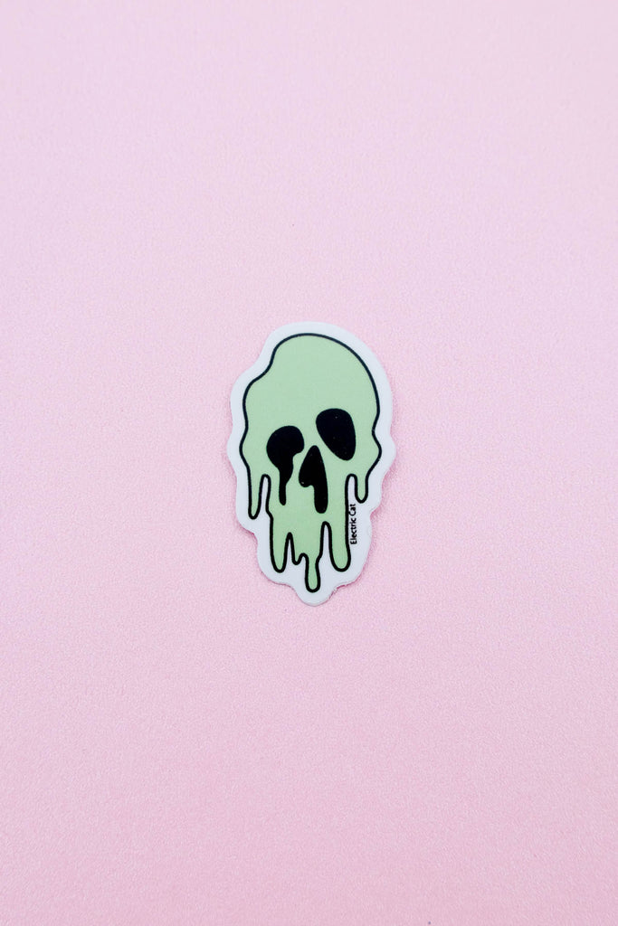 Drippy Skull Sticker by electric cat