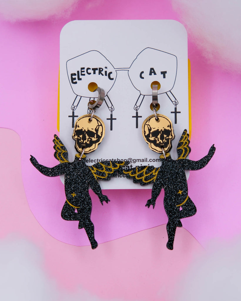Crying Heart Earrings by electric cat