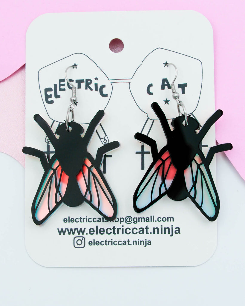 Fly earrings by Electric Cat
