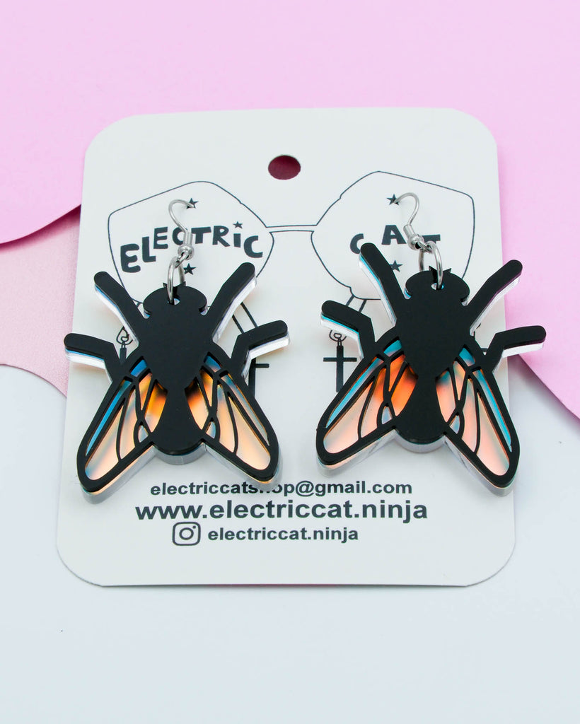 Fly earrings by Electric Cat