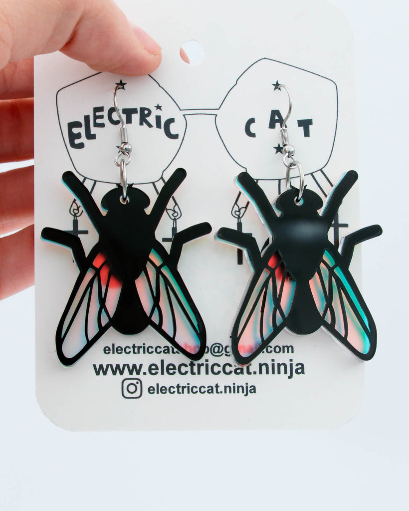 Fly earrings by Electric Cat