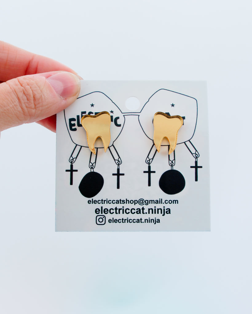 gold tooth studs by electric cat