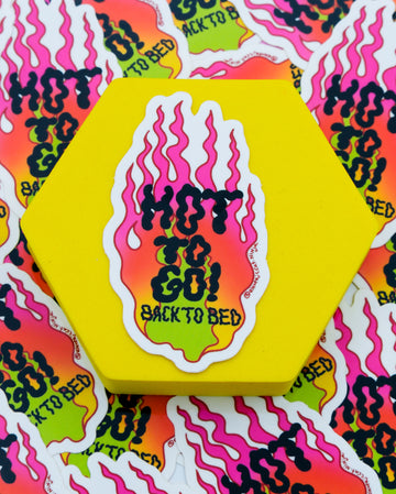 hot to go sticker by electric cat