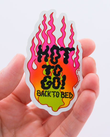 hot to go sticker by electric cat
