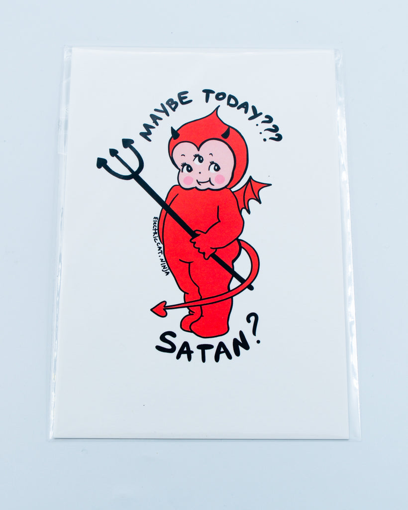maybe today satan small print by electric cat
