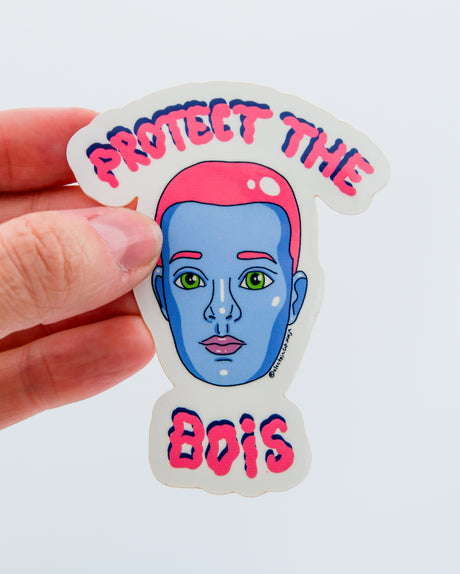 Protect the bois sticker by electric cat