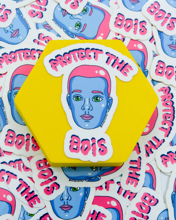 Protect the bois sticker by electric cat