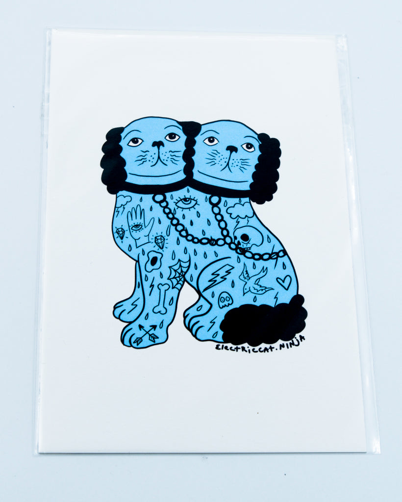 Staffordshire dog small print by electric cat