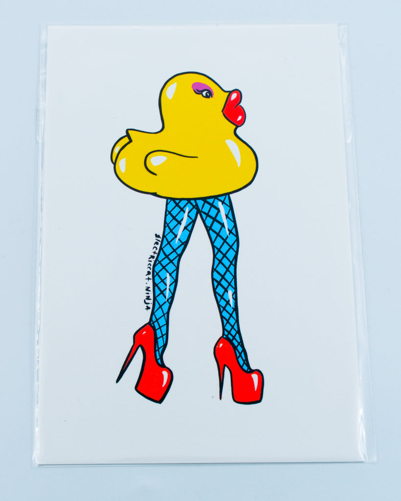 sassy rubber duck small print by electric cat