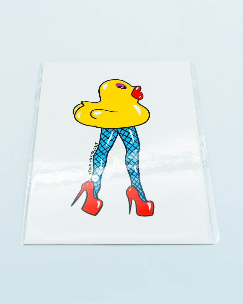 sassy rubber duck small print by electric cat
