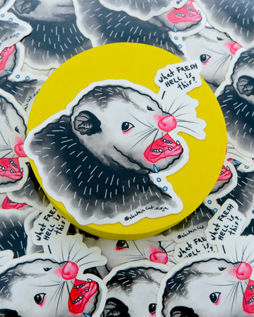 Possum sticker by electric cat