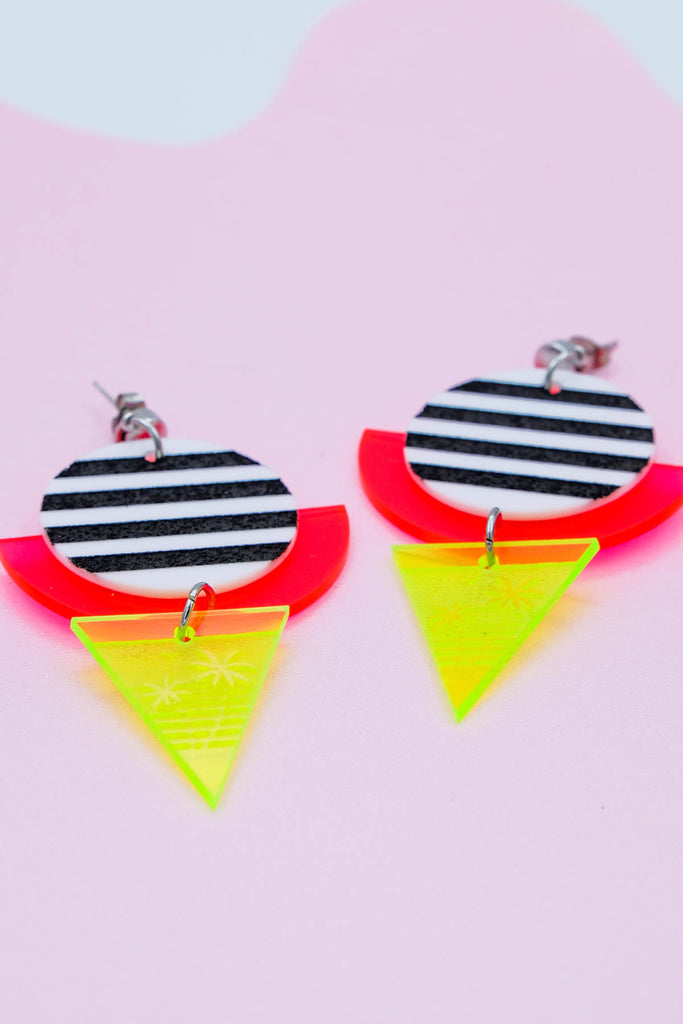 80's neon earrings by electric cat