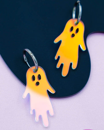 iridescent ghost hoops by electric cat