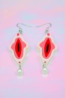 Vagina Earrings Brown or Pink